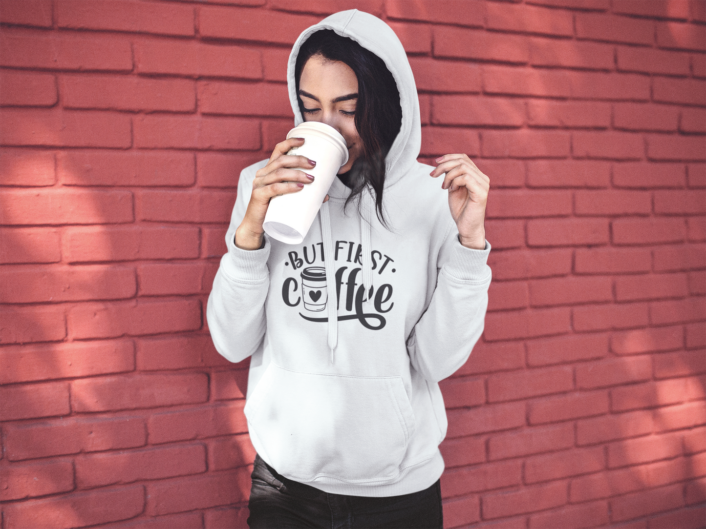 But First Coffee - Unisex Heavy Blend™ Hooded Sweatshirt